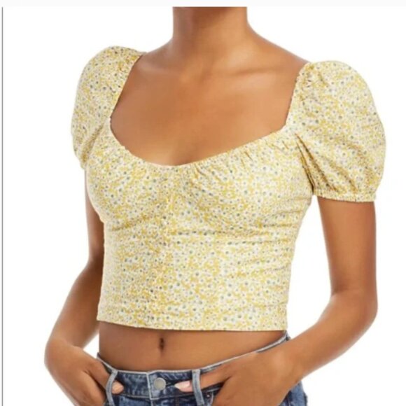 NWT Bardot Womens Christie Floral Off-The-Shoulder Top XS - Picture 1 of 5